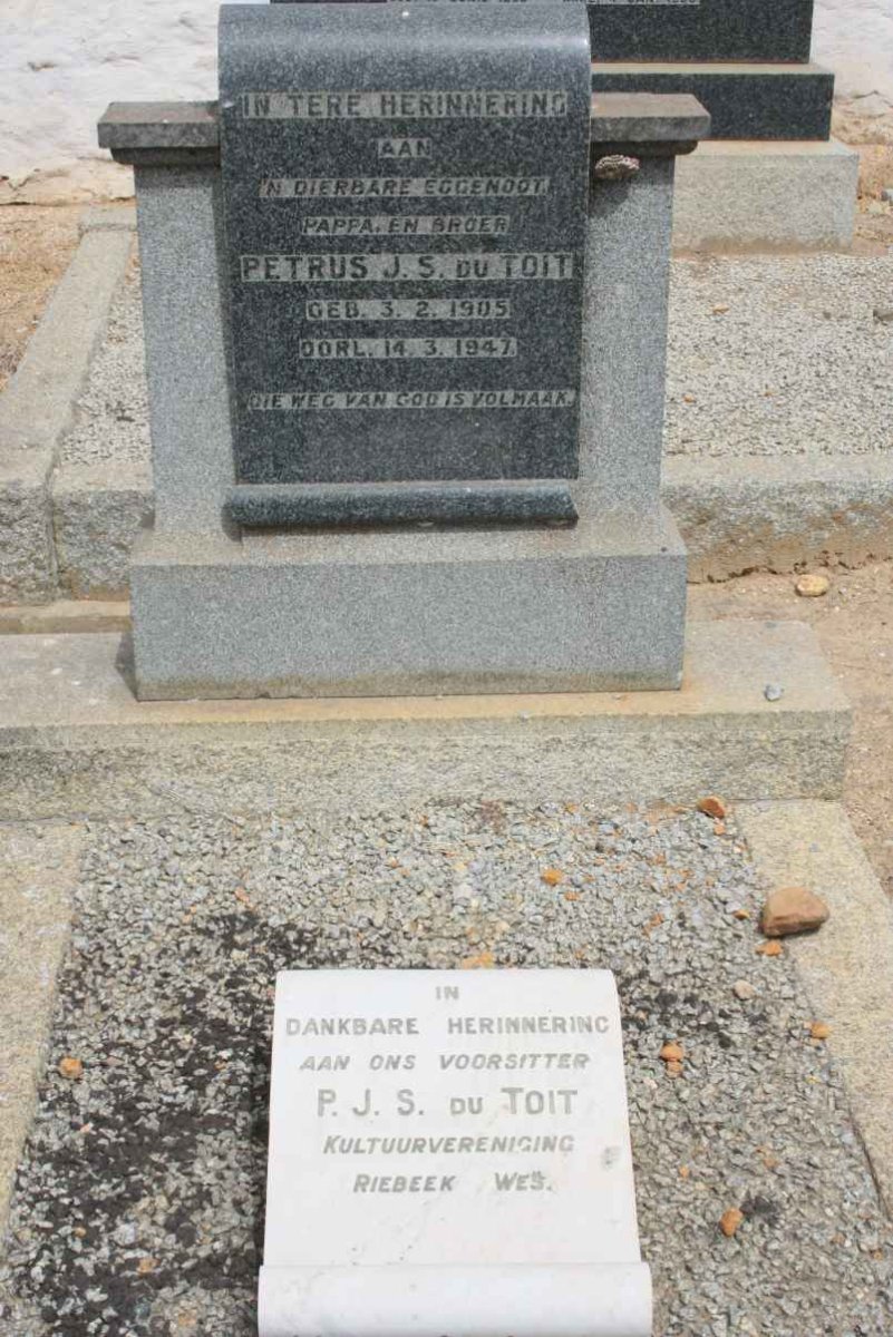 TOIT Petrus J.S., du 1905-1947