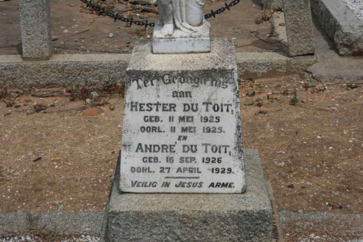 TOIT Hester, du 1925-1925 :: DU TOIT André 1926-1929