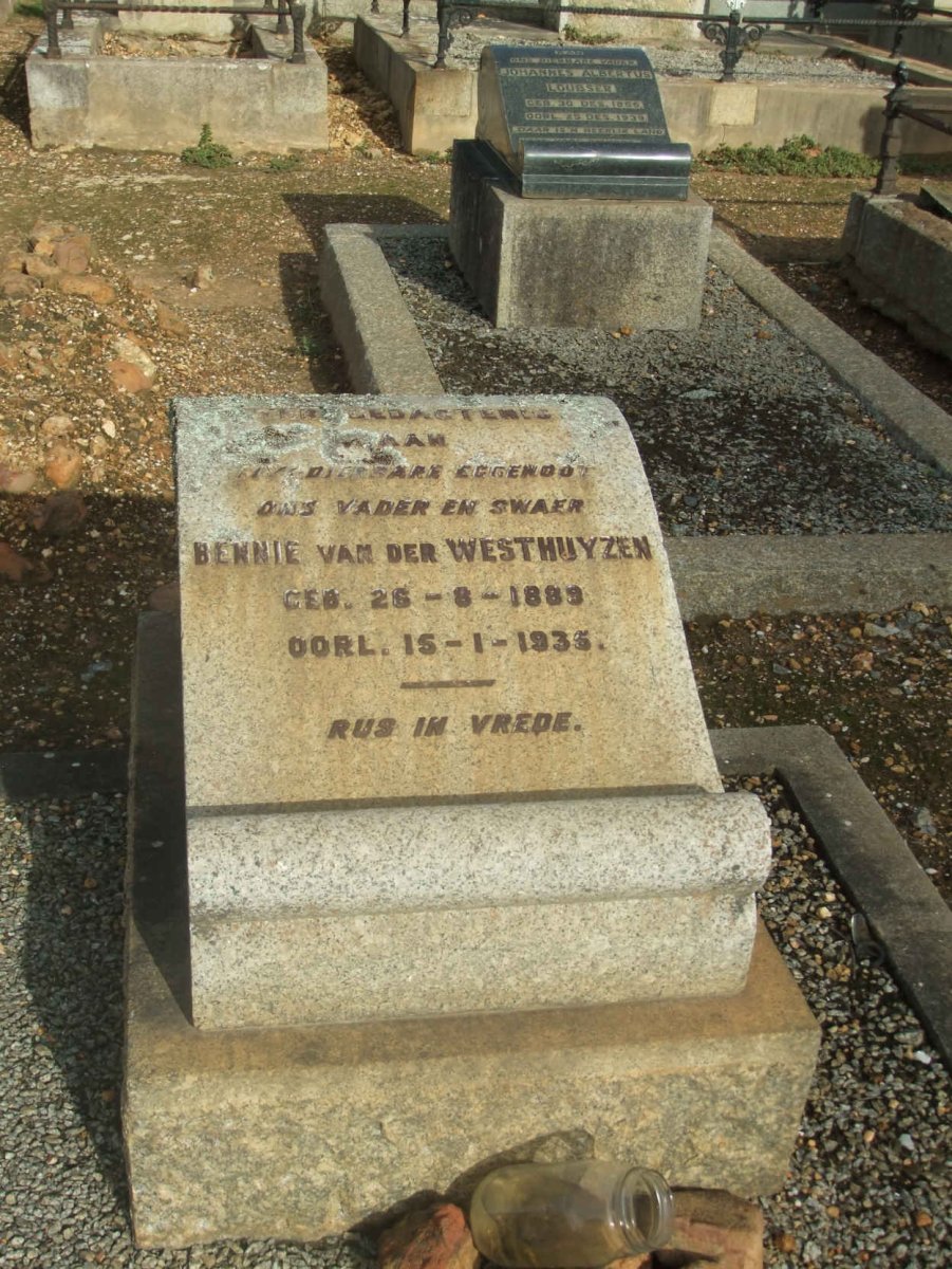 WESTHUYZEN Bennie, van der 1889-1935