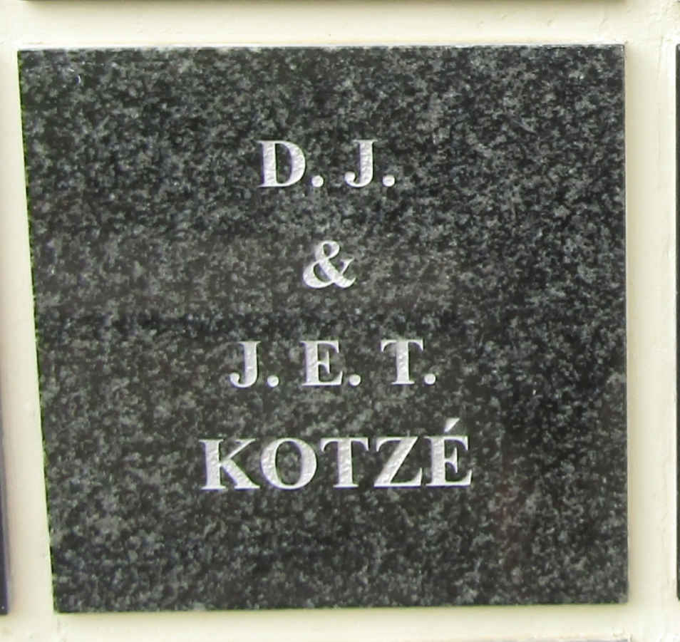 KOTZE D.J. & J.E.T.