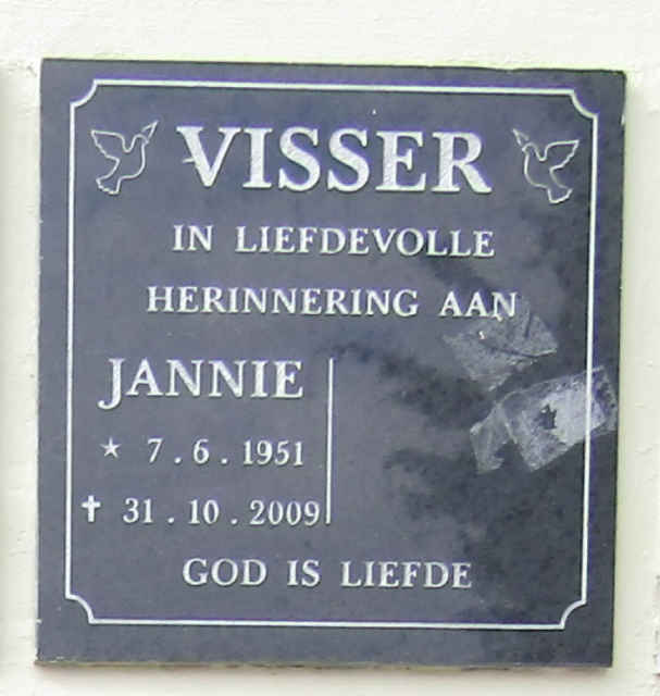 VISSER Jannie 1951-2009