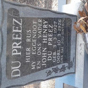PREEZ John Henry, du 1927-1976