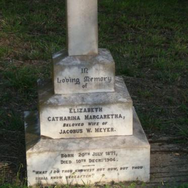 MEYER Elizabeth Catharina Margaretha 1871-1904