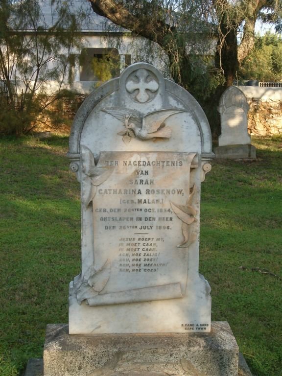 ROSENOW Sarah Catharina nee MALAN 1854-1896