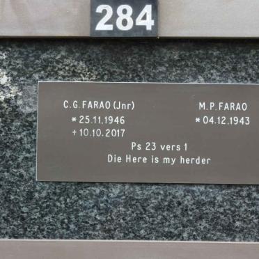 FARAO C.G. 1946-2017 &amp; M.P. 1943-