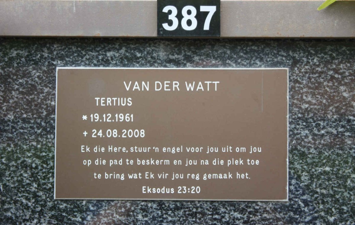 WATT Tertius, van der 1961-2008