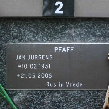 PFAFF Jan Jurgens 1931-2005