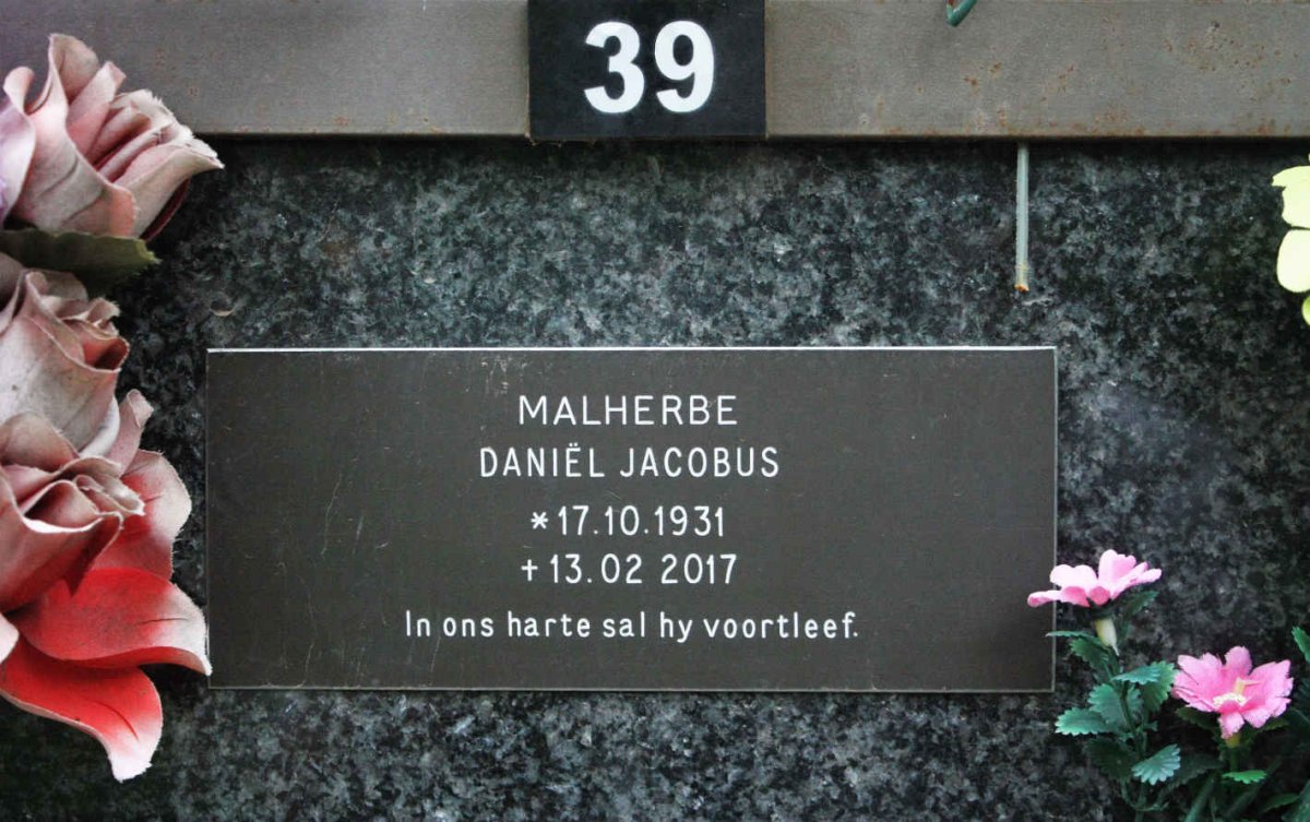 MALHERBE Daniël Jacobus 1931-2017