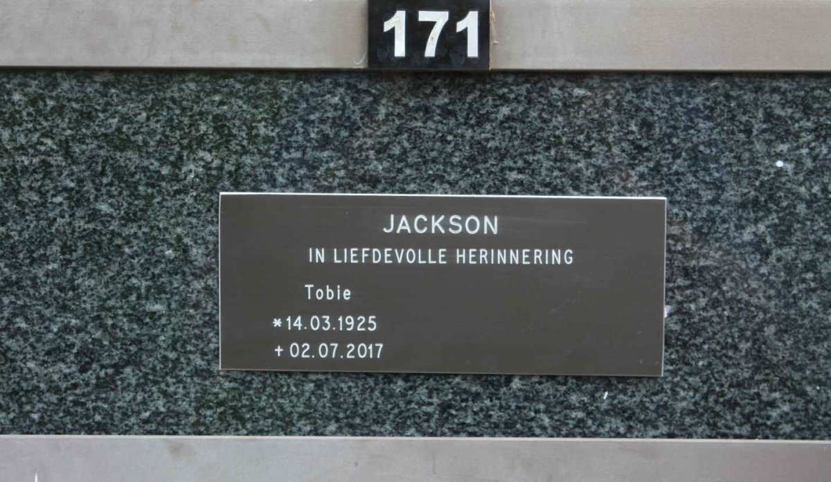 JACKSON Tobie 1925-2017