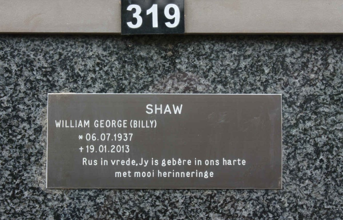 SHAW William George 1937-2013
