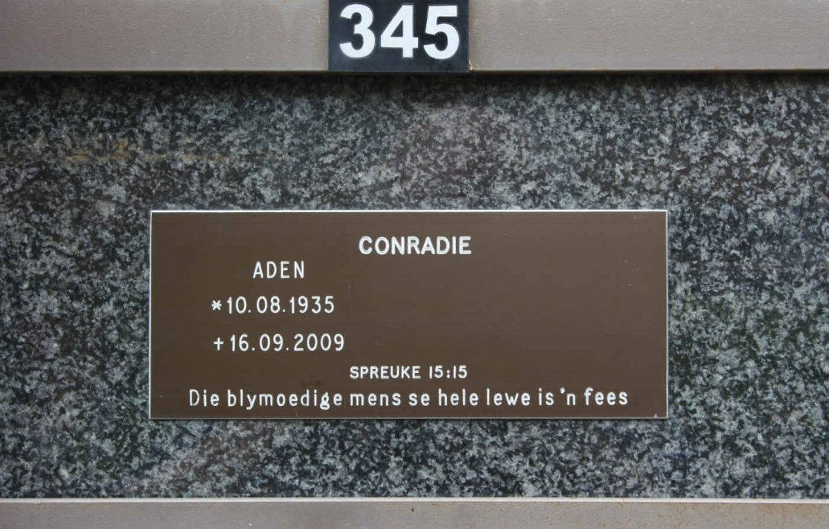 CONRADIE Aden 1935-2009