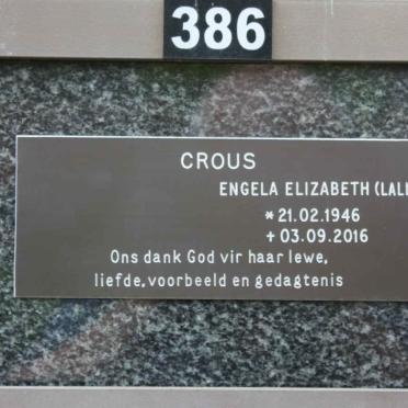 CROUS Engela Elizabeth 1946-2016