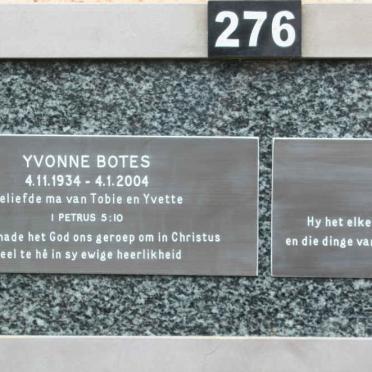 BOTES Yvonne 1934-2004 :: BOTES Tobie 1959-2014