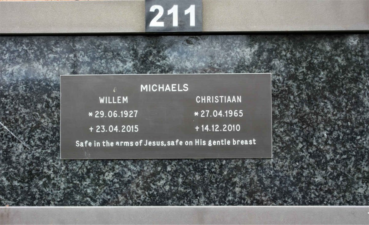 MICHAELS Willem 1927-2015 :: MICHAELS Christiaan 1965-2010