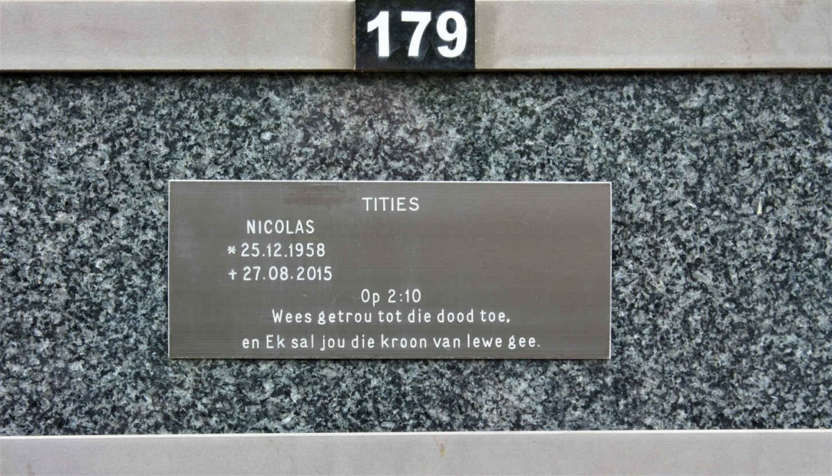 TITIES Nicolas 1958-2015