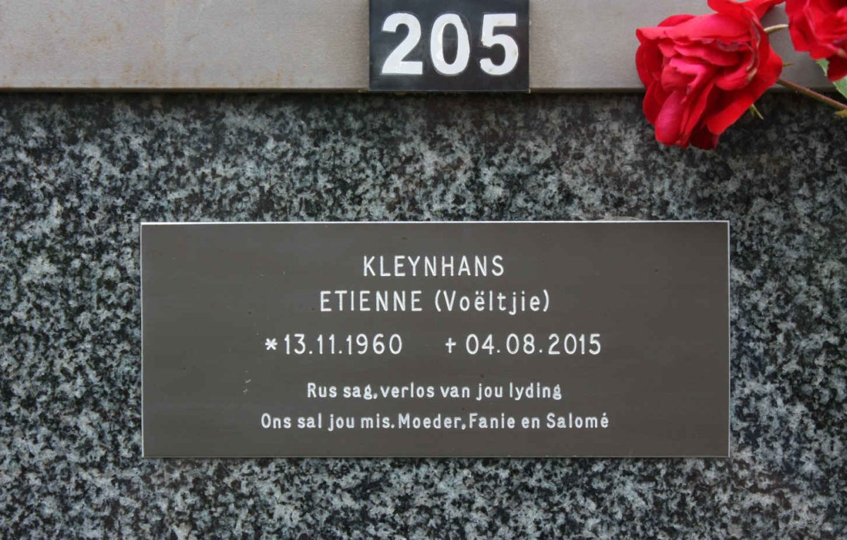 KLEYNHANS Etienne 1960-2015
