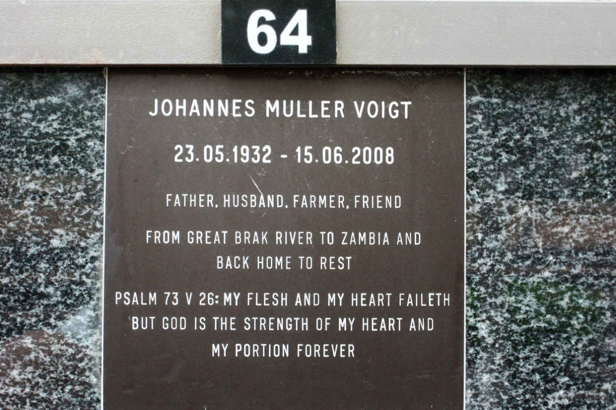 VOIGHT Johannes Muller 1932-2008