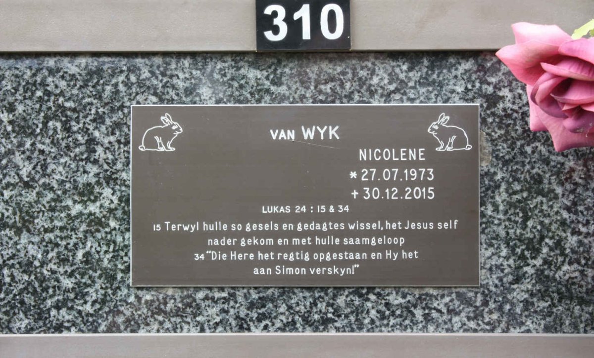 WYK Nicolene, van 1973-2015