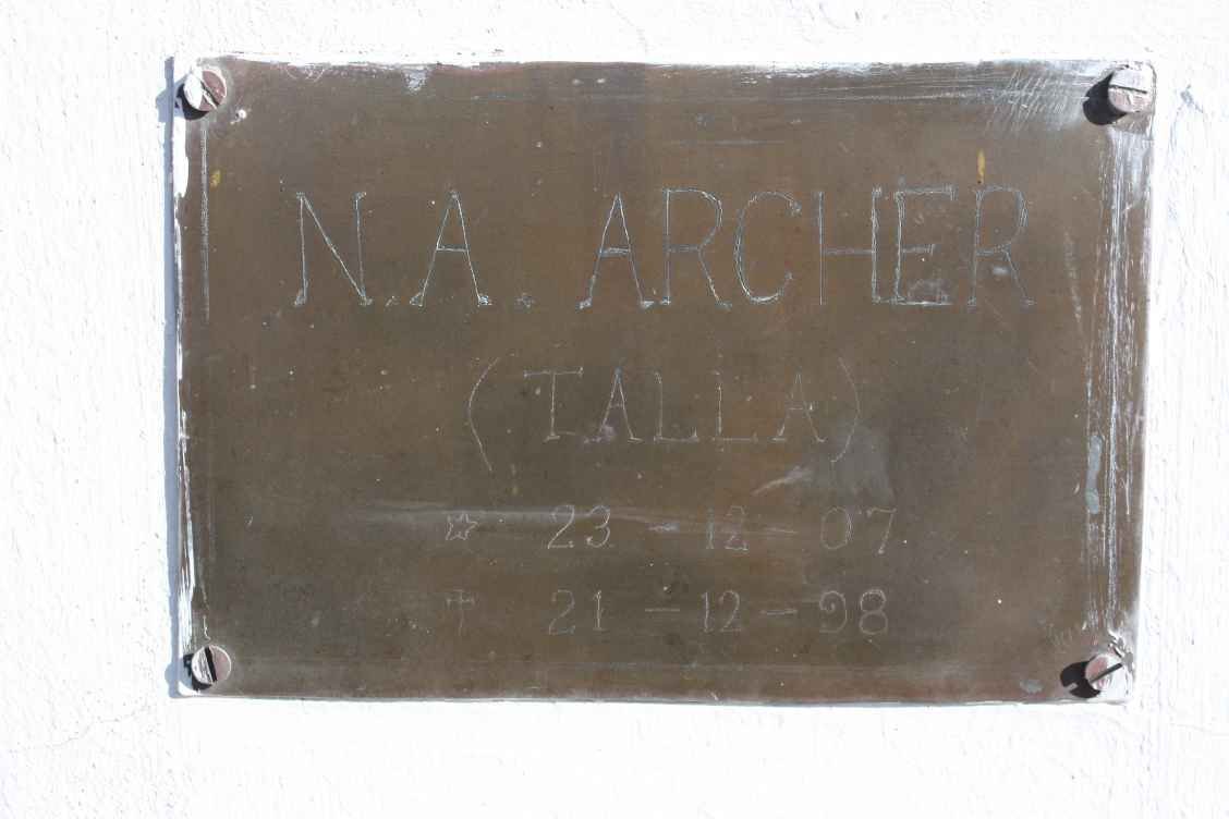 ARCHER N.A. 1907-1998