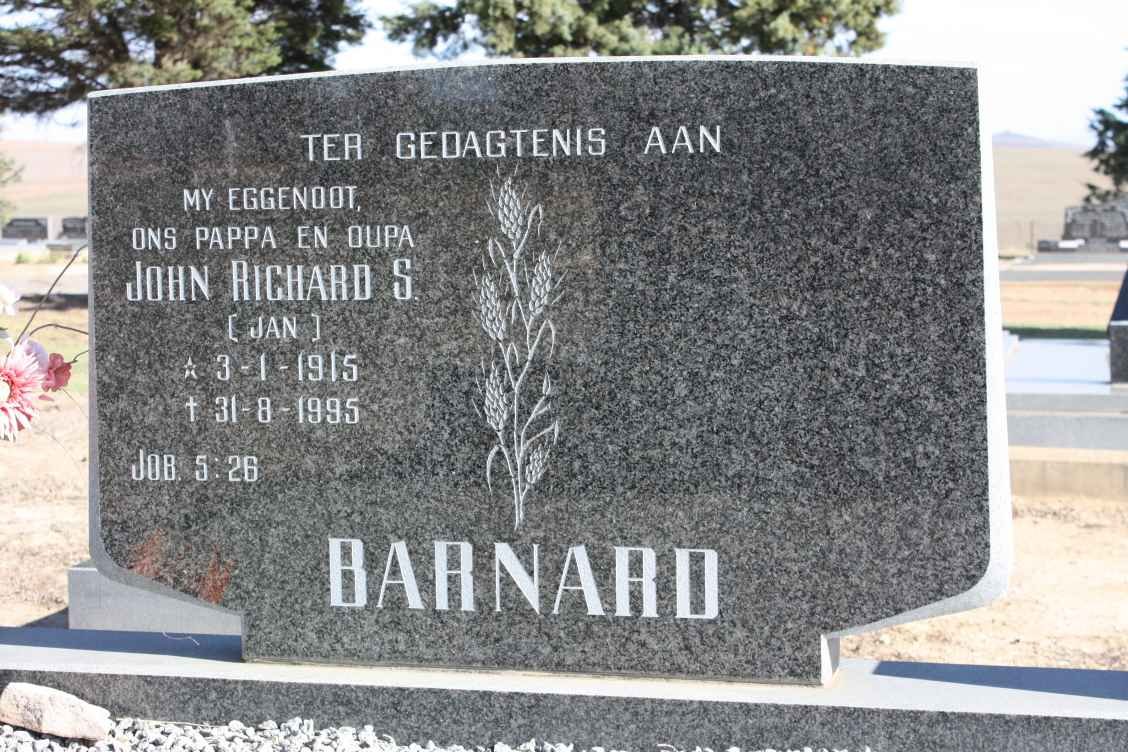 BARNARD John Richard S. 1915-1995