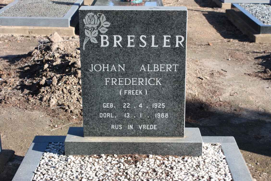BRESLER Johan Albert Frederick 1925-1988