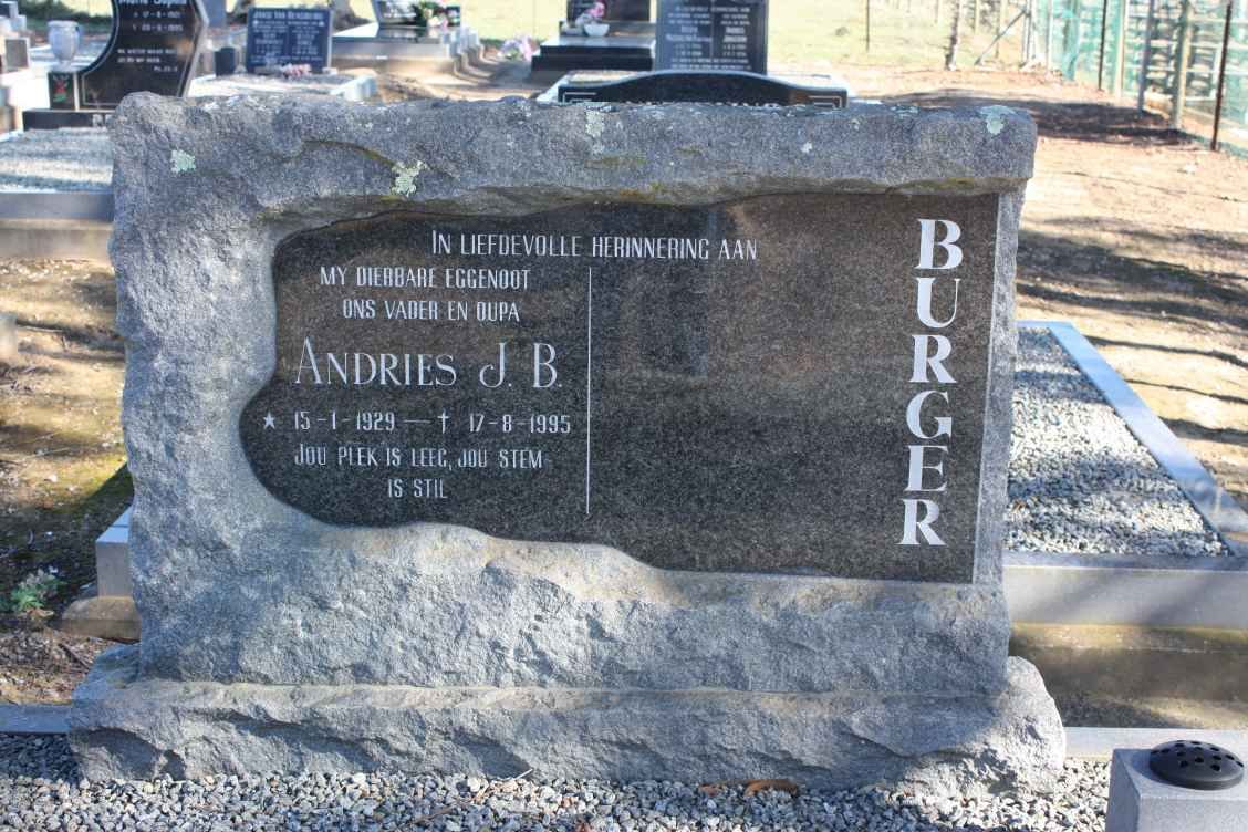 BURGER Andries J.B. 1929-1995