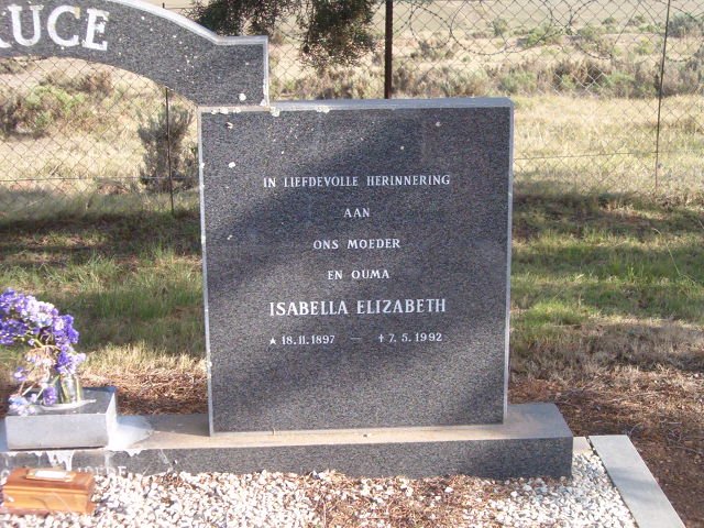 BRUCE Isabella Elizabeth 1897-1992
