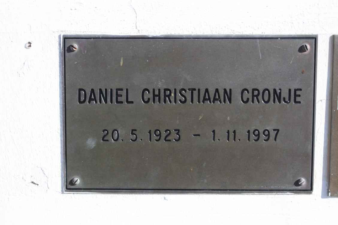 CRONJE Daniel Christiaan 1923-1997