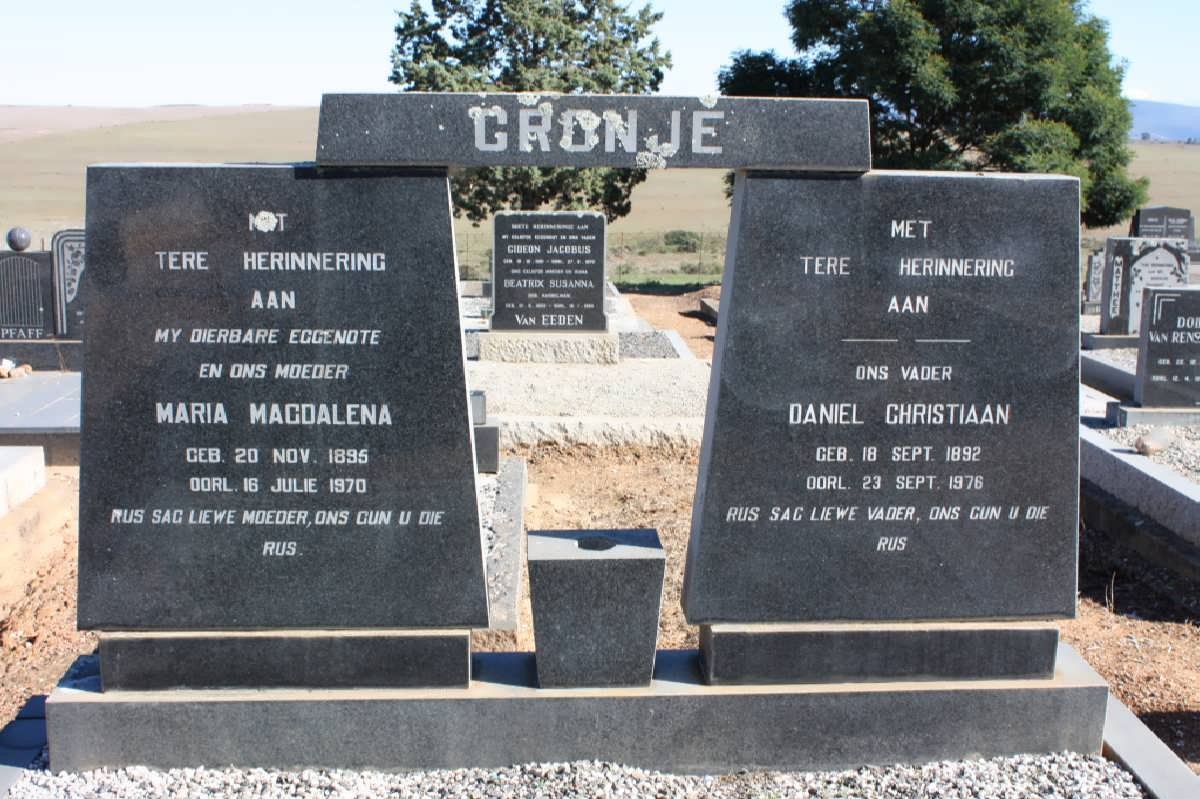CRONJE Daniel Christiaan 1892-1976 &amp; Maria Magdalena 1895-1970