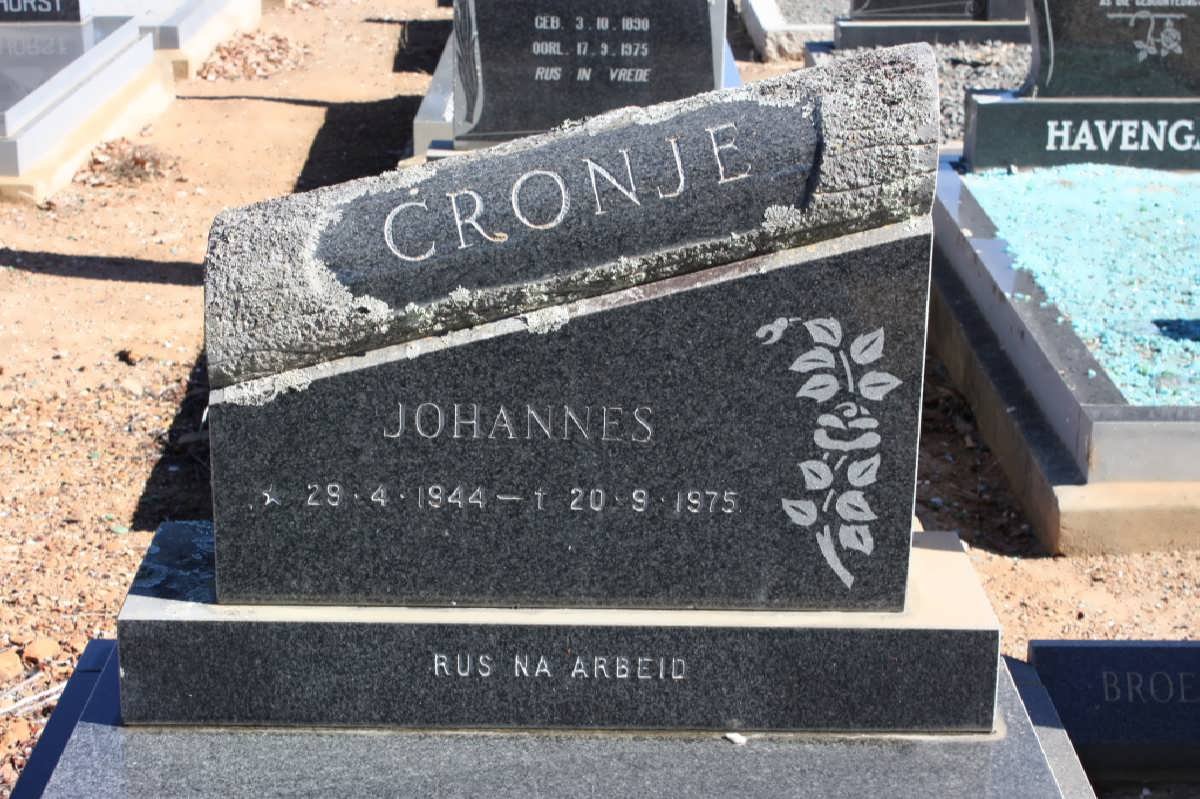 CRONJE Johannes 1944-1975