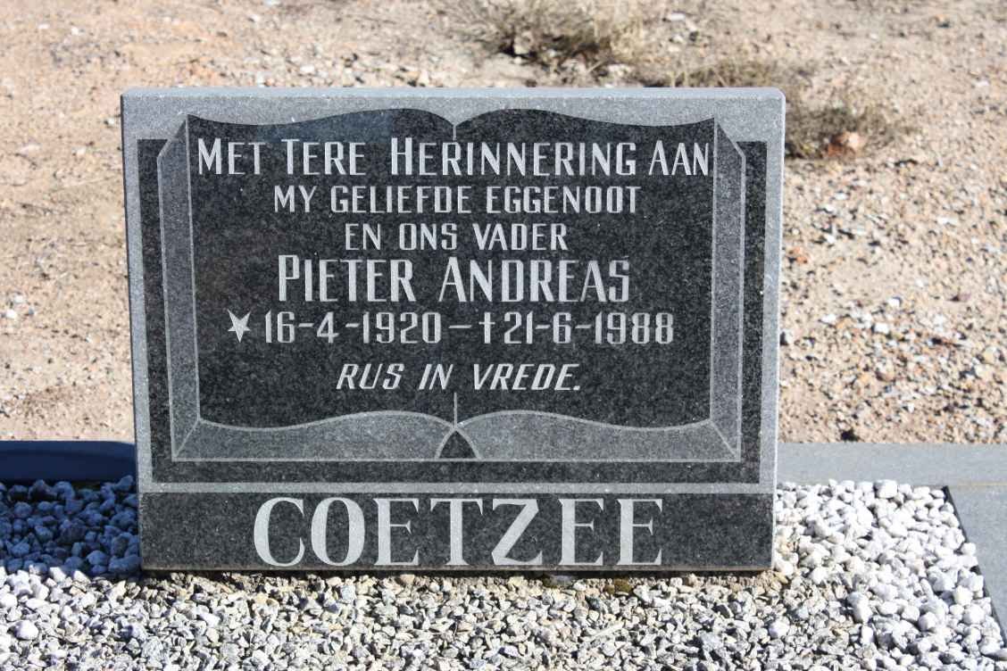 COETZEE Pieter Andreas 1920-1988