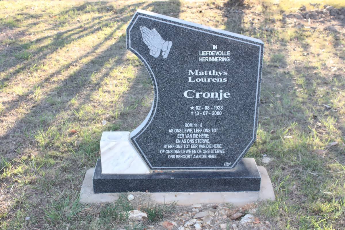 CRONJE Matthys Lourens 1923-2000