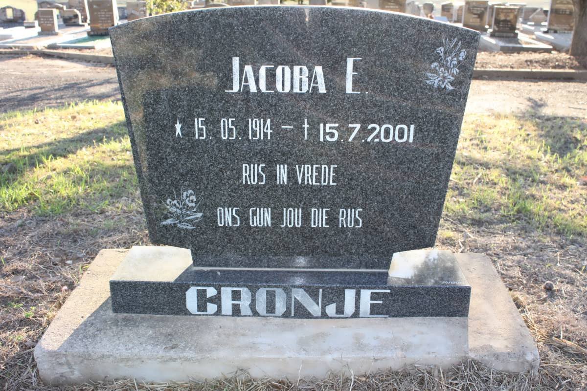 CRONJE Jacoba E. 1914-2001