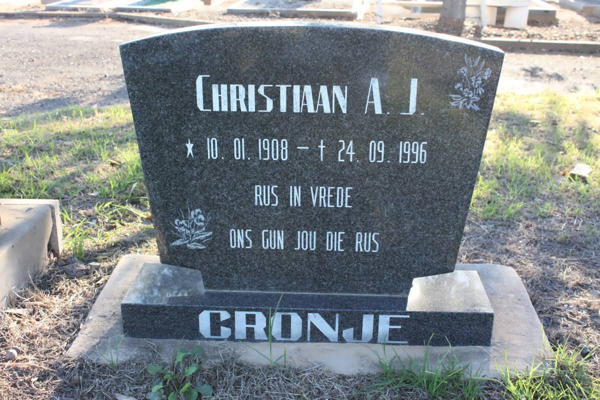 CRONJE Christiaan A.J. 1908-1996