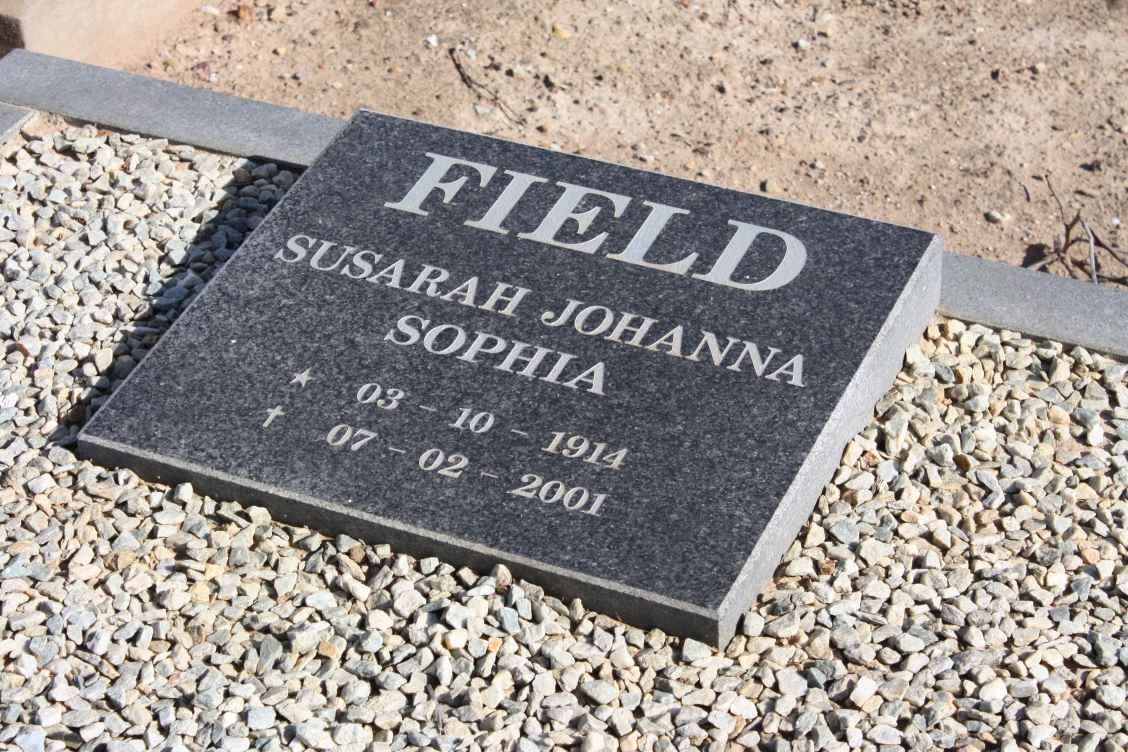 FIELD Susarah Johanna Sophia 1914-2001