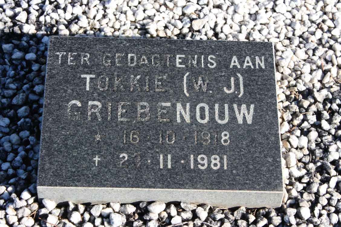 GRIEBENOUW W.J. 1918-1981
