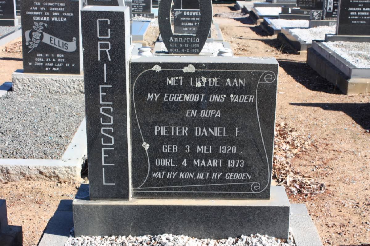 GRIESSEL Pieter Daniel F. 1920-1973