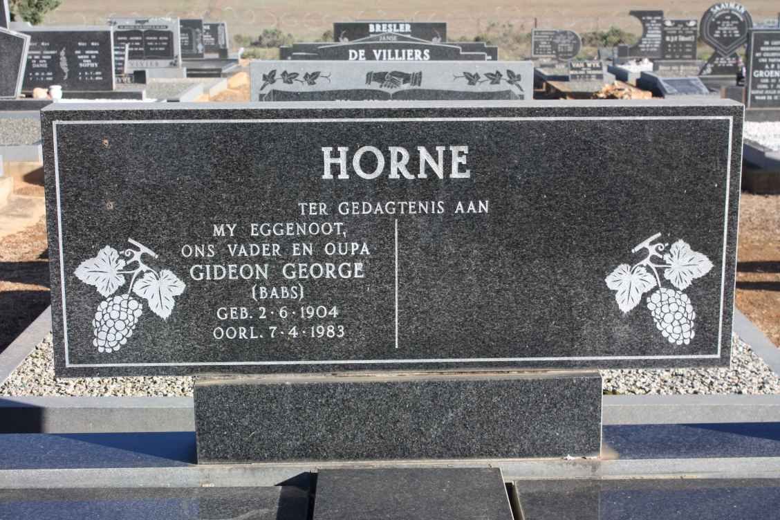 HORNE Gideon George 1904-1983