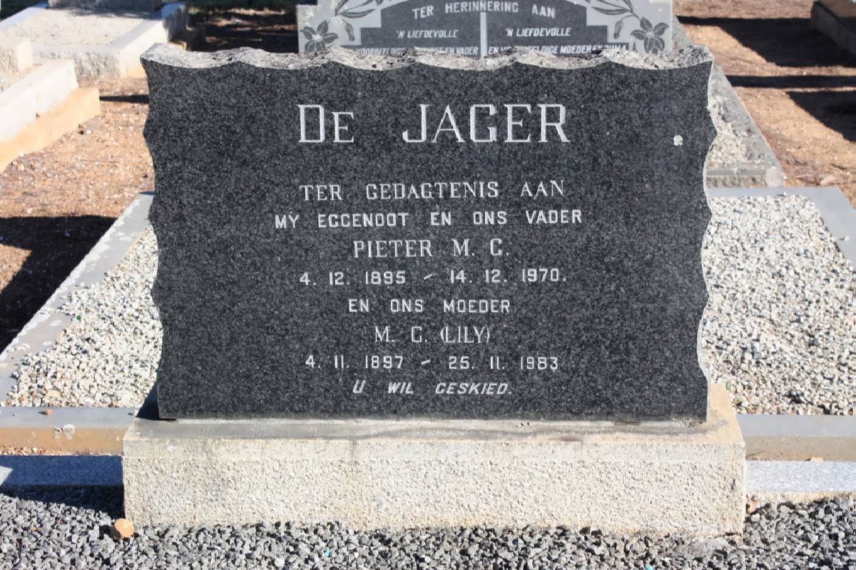 JAGER Pieter M.C., de 1895-1970 &amp; M.C. 1897-1983