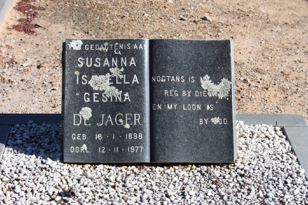 JAGER Susanna Isabella Gesina, de 1898-1977