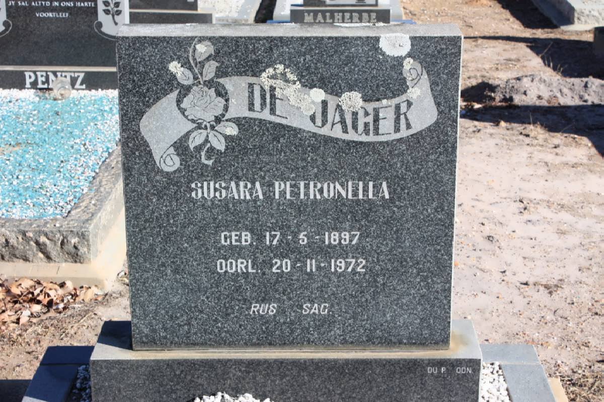 JAGER Susara Petronella, de 1897-1972