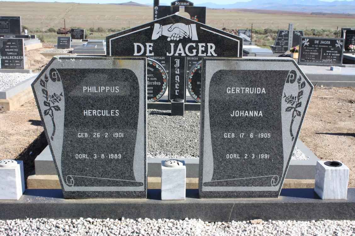JAGER Philippus Hercules, de 1901-1989 &amp; Gertruida Johanna 1905-1991