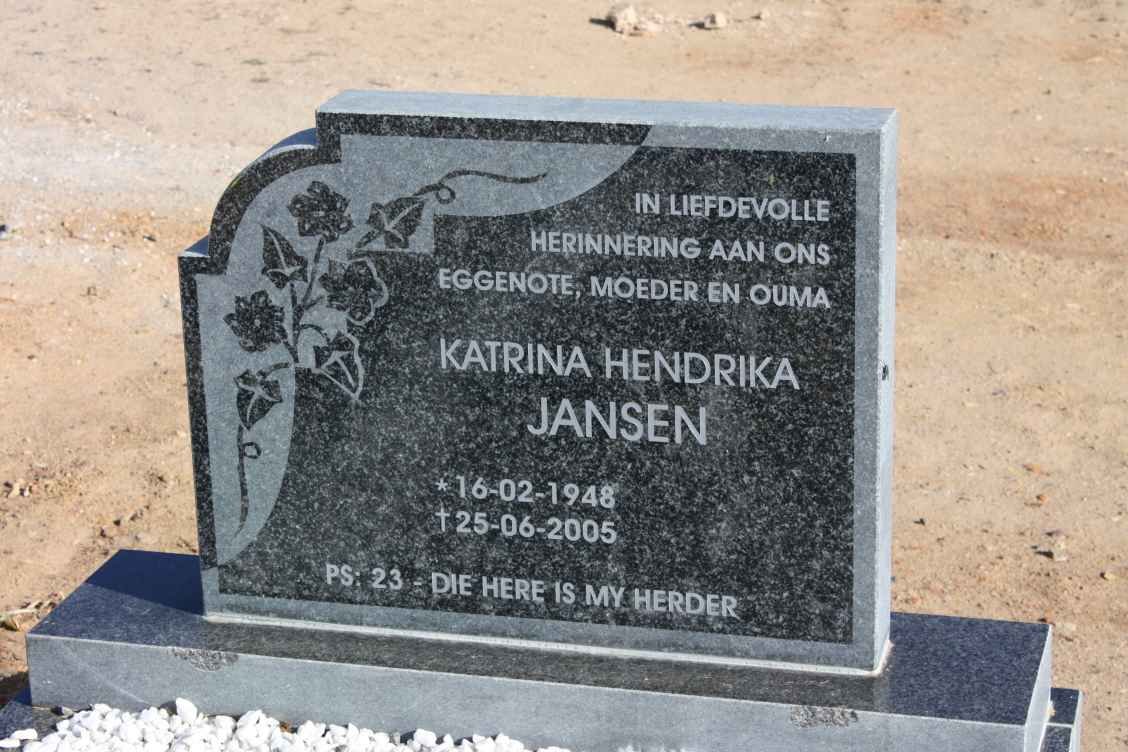 JANSEN Katrina Hendrika 1948-2005