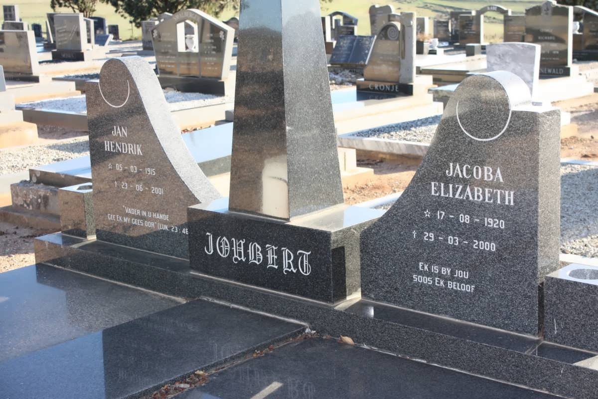 JOUBERT Jan Hendrik 1915-2001 &amp; Jacoba Elizabeth 1920-2000