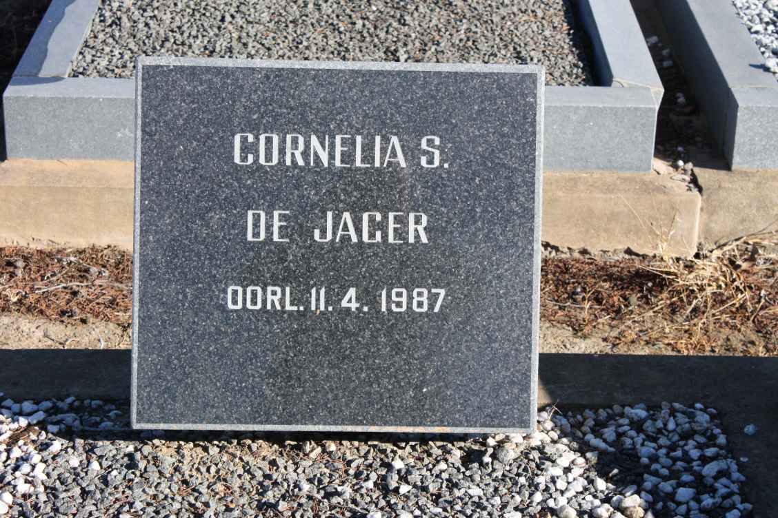 JAGER Cornelia S., de -1987