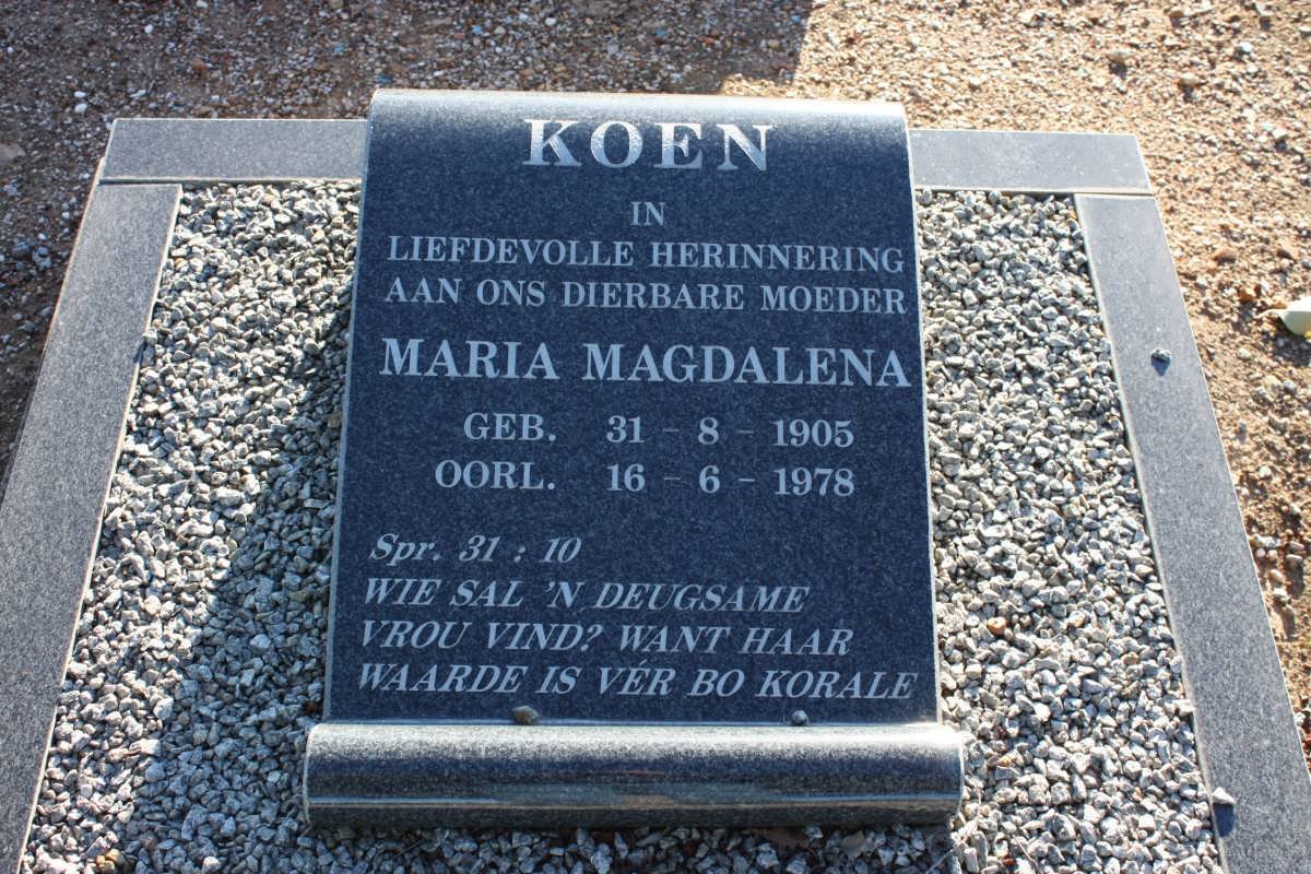 KOEN Maria Magdalena 1905-1978