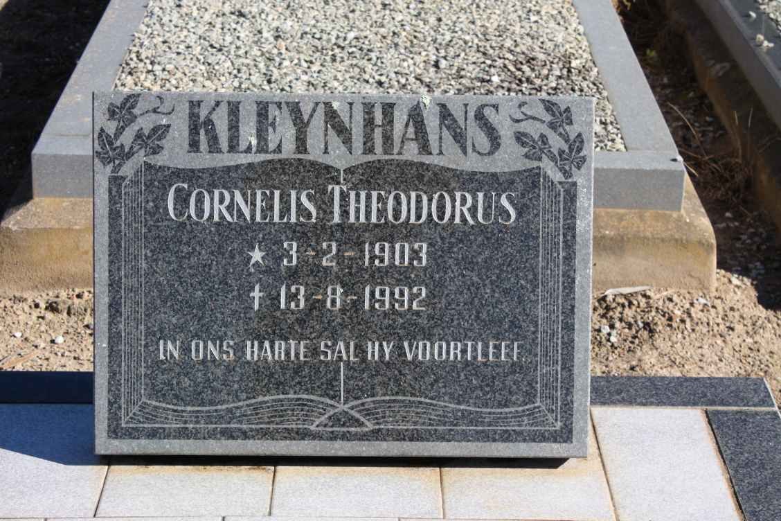 KLEYNHANS Cornelis Theodorus 1903-1992