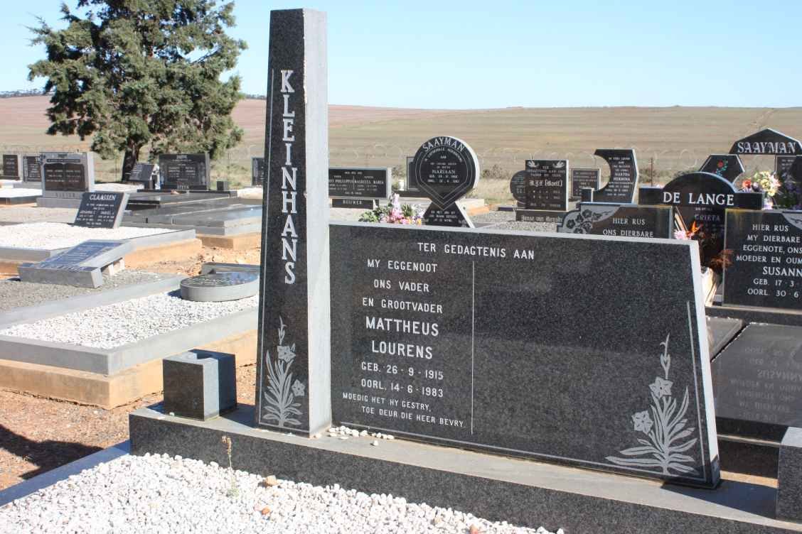 KLEINHANS Mattheus Lourens 1915-1983