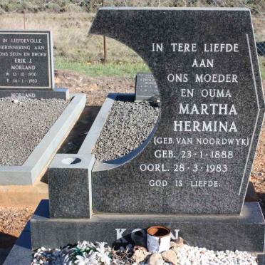 KOEN Martha Hermina nee VAN NOORDWYK 1888-1983