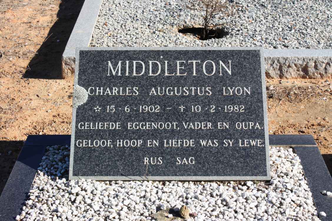 MIDDLETON Charles Augustus Lyon 1902-1982